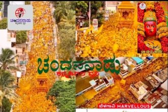 ಗೋಕಾಕ : 5 ವರ್ಷಗಳಿಗೊಮ್ಮೆ ಆಚರಿಸಲಾಗುವ ಗೋಕಾಕ ಗ್ರಾಮದೇವತೆಯರ ಜಾತ್ರೆ ಈ ಬಾರಿ ಹತ್ತು ವರ್ಷಗಳ ನಂತರ ನಡೆಯುತ್ತಿದೆ. ಜೂ.30ರಿಂದ ಜುಲೈ 8ರವರೆಗೆ ಜಾತ್ರೆ ನಡೆಯಲಿದ್ದು, ಗೋಕಾಕ ಜನತೆ ಸಡಗರ, ಸಂಭ್ರಮದಿಂದ ಸಕಲ ಸಿದ್ಧತೆ ಕೈಗೊಂಡಿದ್ದಾರೆ. ಜೂ. 30 ರಂದು ದೇವಿ ಪ್ರತಿಷ್ಠಾಪನೆ ಜಾತ್ರೆಯ ಮೊದಲನೆಯ ದಿನವಾದ ಜೂ.30ರಂದು ದೇವಿಯರನ್ನು ಜಿನಗಾರರ ಮನೆಯಿಂದ ಸಂಜೆ 4 ಗಂಟೆಗೆ ಕರೆತಂದು ಅಂಬಿಗೇರ ಗಲ್ಲಿಯಲ್ಲಿ ಪ್ರತಿಷ್ಠಾಪಿಸಲಾಗುವುದು. ಜು.1 ರಂದು ಮಹಾಲಕ್ಷ್ಮೇ ದೇವಿಯರಿಗೆ ಅಭಿಷೇಕ ಹಾಗೂ ಪೂಜೆ ಸಲ್ಲಿಸುವುದು, ಮಧ್ಯಾಹ್ನ ಪುರಜನರಿಂದ ನೈವೇದ್ಯ ಅರ್ಪಿಸಲಾಗುವುದು. ರಾತ್ರಿ ಮದ್ದು ಹಾರಿಸುವುದು ಮತ್ತು ದೇವಿಯರ ಹೊನ್ನಾಟ ನಡೆಯಲಿದೆ. ಜು.2ರಂದು ಬೆಳಗ್ಗೆ 7 ಗಂಟೆಗೆ ಗ್ರಾಮದೇವಿಯರನ್ನು ರಥದಲ್ಲಿಕೂಡ್ರಿಸುವುದು. ಮಧ್ಯಾಹ್ನ 2 ಗಂಟೆಗೆ ಸೋಮವಾರ ಪೇಟೆಯಿಂದ ಎರಡು ರಥಗಳ ಉತ್ಸವ ಸಕಲ ವಾದ್ಯ ಮೇಳದೊಂದಿಗೆ ನಡೆದು ಸಂಜೆ 6 ಗಂಟೆಗೆ ದ್ಯಾಮವ್ವ ಗುಡಿಗೆ ತಲುಪುವುದು. ರಾತ್ರಿ ಬಯಲಾಟ ಪ್ರದರ್ಶನ, ಮದ್ದು ಹಾರಿಸುವ ಕಾರ್ಯಕ್ರಮ ಜರುಗಲಿದೆ. *ರಮೇಶ ಜಾರಕಿಹೊಳಿ, ಶಾಸಕರು ಹಾಗೂ ಜಾತ್ರಾ ಕಮಿಟಿ ಅಧ್ಯಕ್ಷರು ಶಿವಪರಮಾತ್ಮ ಡೊಳ್ಳಾಸುರನನ್ನ ಸಂಹರಿಸಿ ಅವನ ಮೈಯ ಚರ್ಮದಿಂದ ಡೊಳ್ಳನ್ನು ತಯಾರಿಸಿ ಕುರುಬರಿಗೆ ವಾದ್ಯವಾಗಿ ಕೊಟ್ಟನೆಂದು ಪ್ರತೀತಿ ಇದೆ. ಹೌದು. ಡೊಳ್ಳಿನ ನಾದವೂ ಕೇಳುಗರ ಎದೆಯಲ್ಲಿ ಕಂಪನವನ್ನುಂಟುಮಾಡುತ್ತದೆ. ಎಲ್ಲಾ ಪಲ್ಲಕ್ಕಿಗಳು ಕೆಳಗಿನ ಪೇಟೆಯ ಲಕ್ಕವ್ವನ ಗುಡಿಯಲ್ಲಿ ಆಸೀನವಾಗುತ್ತಿದ್ದಂತೆ, ಇತ್ತ ಅಂಬಿಗೇರ ಓಣಿಯಲ್ಲಿ ದೇವಿಯ ಹೊನ್ನಾಟದ ಸಿದ್ಧತೆಗಳು ಪ್ರಾರಂಭಗೊಳ್ಳುತ್ತದೆ. ಬೆಳಗಿನಿಂದಲೂ ದರ್ಶನ ಪಡೆಯುತ್ತಿರುವ ಜನದಟ್ಟಣೆ ರಾತ್ರಿಯಾದರೂ ಕರಗದಿದ್ದಾಗ, ಕೊನೆಗೆ ರಾಣಿ ಜ್ಞಾನ ಬಾರಕೋಲು ಬೀಸಲು ಪ್ರಾರಂಭಿಸಿದಾಗ, ಭಕ್ತರು ಪಕ್ಕಕ್ಕೆ ಸರಿದು ಮುಂದಿನ ಕಾರ್ಯಕ್ಕೆ ಅನುವು ಮಾಡಿಕೊಟ್ಟರು. ಅಷ್ಟೊತ್ತಿಗೆ ದೇವಿಯ ಭಕ್ತರು ಅಲ್ಲಿಗೆ ಆಗಮಿಸಿ ದೇವಿಯನ್ನು ಹೊನ್ನಾಟಕ್ಕೆ ಒಯ್ಯಲು ಅಣಿಯಾಗುತ್ತಾರೆ. ಹೊನ್ನಾಟಕ್ಕೆ ಒಂದು ಪೌರಾಣಿಕ ಕಥೆ ಈ ಹೊನ್ನಾಟಕ್ಕೆ ಒಂದು ಪೌರಾಣಿಕ ಕಥೆ ಇದೆ. ಅದೇನೆಂದರೆ, ಬ್ರಾಹ್ಮಣರ ಮನೆತನದಲ್ಲಿ ಜನಿಸಿದ ಲಕ್ಷ್ಮೀ ದೇವಿಯು ಬ್ರಹ್ಮಲಿಖಿತದಂತೆ ರಾಣಿ ಜ್ಞಾನ ಪಾಂಡಿತ್ಯ ಮತ್ತು ಸೌಂದರ್ಯಕ್ಕೆ ಮನಸೋತು ವಿವಾಹವಾಗುತ್ತಾಳೆ. ಅವರಿಬ್ಬರ ಸುಂದರಮಯ ಜೀವನಕ್ಕೆ ಸಾಕ್ಷಿ ಎನ್ನುವಂತೆ ಮುದ್ದಾದ ಇಂಗಳೋಬ, ಶಿಂಗಳೋಬ ಎಂಬ ಎರಡು ಮಕ್ಕಳ ಜನನವಾಗುತ್ತದೆ. ಹೀಗೆ ಅವರಿಬ್ಬರ ಸಂಸಾರದ ರಥ ಸಾಗುತ್ತಿರಲು, ಒಂದು ದಿನ ಅವರ ಮಕ್ಕಳು ತಂದೆಯ ಅಂಗಡಿಗೆ ತೆರಳಿರುತ್ತಾರೆ. ಮರಳಿ ಬಂದಾಗ ಅವರ ಜೇಬಿನಲ್ಲಿ ಚರ್ಮದ ತುಣುಕು ಇರುವುದನ್ನು ಗಮನಿಸಿ ದೇವಿ ಅದರ ಬಗ್ಗೆ ವಿಚಾರಿಸುತ್ತಾಳೆ. ಆಗ ತನ್ನ ಗಂಡ ರಾಣಿ ಜ್ಞಾನ ಸಮಗಾರ ವೃತ್ತಿ ನಡೆಸುತ್ತಾನೆ ಎಂದು ಅರಿವಾದಾಗ, ಅವನ ಮೇಲೆ ಮುನಿಸಿಕೊಂಡು ತವರು ಮನೆಗೆ ತೆರಳುತ್ತಾಳೆ. ಅವಳ ಗಂಡ ರಾಣಿ ಜ್ಞಾನ ಅವಳನ್ನು ಕರೆಯಲು ಬರುತ್ತಾನೆ. ಬಾರದೆ ಇದ್ದಾಗ ಅವಾಚ್ಯ ಶಬ್ದಗಳಿಂದ ನಿಂದಿಸುತ್ತಾನೆ. ಆಗ ದೇವಿ ದ್ಯಾಮವ್ವಳ ರುದ್ರಾವತಾರ ತಾಳಿ, ಭಕ್ತರ ಹೆಗಲೇರುತ್ತಾಳೆ. ಇವರ ಸಂಸಾರ ವಿರಸಕ್ಕೆ ಮಕ್ಕಳಾದ ಇಂಗಳೋಬ ಶಿಂಗಳೋಬ ಕಾರಣವೆಂದು ಭಾವಿಸಿದ ಸಮಗಾರ ಸಮುದಾಯದವರು ಅವರನ್ನು ಸುಡಲು ಪ್ರಾರಂಭಿಸುತ್ತಾರೆ. ಈ ಸನ್ನಿವೇಶವೇ ಹೊನ್ನಾಟವಾಗಿದೆ. ಕಡುಕೆಂಪು ಬಣ್ಣದಿಂದ ಅಲಂಕೃತ ದೇವಿಯ ಮುಖ ಸಿಟ್ಟಿನಿಂದ ಕುದಿಯಲು ಪ್ರಾರಂಭಿಸುತ್ತದೆ. ಭಕ್ತರ ಜಯಘೋಷಗಳು ಮುಗಿಲೆತ್ತರಕ್ಕೆ ಏರುತ್ತವೆ. ದೇವಿಯ ಹೊನ್ನಾಟದಲ್ಲಿ ಊರಿನ ಎಲ್ಲಾ ಜನರು ಭಾಗವಹಿಸುತ್ತಾರೆ. ಸಾಂಪ್ರದಾಯದಂತೆ ಮರಾಠಾ ಗಲ್ಲಿಯ ಯುವಕರು ದೇವಿಯರನ್ನು ಹೊನ್ನಾಟದಲ್ಲಿ ಕೊಂಡೊಯ್ಯುತ್ತಾರೆ. ಎರಡು ದೇವಿಯರನ್ನು ಬೆಳಗಿನವರೆಗೆ ಆಡಿಸುವ ಯುವಕರು ದಣಿವರಿಯದ ಉತ್ಸಾಹಿಗಳು. ಶಿವಶರಣ ಹರಳಯ್ಯ ಸಮಾಜದವರು ದೇವಿಯ ಮಕ್ಕಳಾದ ಇಂಗಳೋಬ ಶಿಂಗಳೋಬರನ್ನ ಸುಡುವ ಪ್ರಯತ್ನ ಮಾಡುತ್ತಾರೆ. ಈ ಸಂದರ್ಭದಲ್ಲಿ ಬಳಸುವ ವಿಶಿಷ್ಟ ಶಹನಾಯಿ ಮತ್ತು ಹಲಗೆ ನಾದ, ಹೊನ್ನಾಟ ನೋಡಲು ಬಂದ ಲಕ್ಷಾಂತರ ಭಕ್ತರನ್ನು ವಿಭಿನ್ನ ಲೋಕಕ್ಕೆ ಕೊಂಡೊಯ್ಯುತ್ತದೆ. ಶಕ್ತಿ ದೇವತೆ ದ್ಯಾಮವ್ವ ಚಂಡಿ ಚಾಮುಂಡಿಯ ಅವತಾರ ತಾಳಿ ಭಕ್ತರ ಮೂಲಕ ಇಡೀ ರಸ್ತೆಯ ತುಂಬಾ ಓಡಾಡಲು ಆರಂಭಿಸುತ್ತಾಳೆ. ಸಂಪ್ರದಾಯದಂತೆ ದೇವಿಗೆ ಮೊದಲಿಗೆ ಅಂಬಿಗೇರ ಗಲ್ಲಿಯಲ್ಲಿ ನಿಪ್ಪಾಣಿ ಕುಟುಂಬದವರ ಮನೆಯಲ್ಲಿ ದೇವಿಯರಿಗೆ ಉಡಿ ತುಂಬಲಾಗುತ್ತದೆ. ದೇವಿಯರಿಗೆ ಹೂಗಳನ್ನು ಚೆಲ್ಲಿ ಆರತಿಗಳಿಂದ ಸ್ವಾಗತಿಸುವ ಜನ ಲಕ್ಷ್ಮಿ ನಾಮಸ್ಮರಣೆ ಮಾಡುತ್ತಾ ಇಬ್ಬದಿಯಲ್ಲೂ ನಿಂತಿರುತ್ತಾರೆ. ಅಲ್ಲಿ ಮಂತ್ರೋಚ್ಛಾರಗಳಿಂದ ದೇವಿಯರನ್ನು ಶಾಂತಗೊಳಿಸಿ, ದೇಶಪಾಂಡೆ ಕುಟುಂಬದ ವತಿಯಿಂದ ಸೀರೆ ಕುಪ್ಪಸ, ಬಳೆ ತೊಡಿಸಿ, ಹೂ ಹಾರ ಹಾಕಿ, ಪವಿತ್ರ ಸಾಧನಗಳಾದ ಅರಿಶಿನ, ಉತ್ತತ್ತಿ, ಕೊಬ್ಬರಿ, ಹಣ್ಣು, ವೀಳ್ಯದೆಲೆಗಳಿಂದ ಉಡಿ ತುಂಬಿ, ದೇವಿಗೆ ಅತ್ಯಂತ ಪ್ರಿಯವಾದ ಸುವಾಸನೆಯುಕ್ತ ಮಲ್ಲಿಗೆ ಹಾರದಿಂದ ಅಲಂಕರಿಸಿ, ಅವಳನ್ನು ತೃಪ್ತಿಪಡಿಸಲಾಗುತ್ತದೆ. ನಂತರ ಅಲ್ಲಿಂದ ಹೊರ ತೆರಳುವ ದೇವಿಯ ಹೊನ್ನಾಟ ಮತ್ತೆ ಮುಂದುವರೆಯುತ್ತದೆ.ಇಷ್ಟೊತ್ತಿಗಾಗಲೇ ಚುಮುಚುಮು ಬೆಳಕು ಹರಿಯಲು ಪ್ರಾರಂಭಿಸುತ್ತಿದ್ದಂತೆ ಭಕ್ತರ ಸಂಖ್ಯೆ ಹೆಚ್ಚುತ್ತಾ ಇಡೀ ರಸ್ತೆ ಭಕ್ತರಿಂದ ಗಿಜಿಗುಡಲು ಪ್ರಾರಂಭಿಸುತ್ತದೆ. ಆಗ ಅವರನ್ನು ಬದಿಗೆ ಸರಿಸಲು ಪೊಲೀಸರಿಂದಲೂ ಸಾಧ್ಯವಾಗದೆ ಇದ್ದಾಗ, ರಾಣಿ ಜ್ಞಾನ ಬಾರಕೋಲು ನೆರವಾಗುತ್ತದೆ. ಸಂಗೊಳ್ಳಿ ರಾಯಣ್ಣ ವೃತ್ತದವರೆಗೆ ತೆರಳಿ, ಮರಳುವ ದೇವಿಯ ರಾತ್ರಿಯ ರೌದ್ರಾವತಾರ ಕಳೆದು ಸೌಮ್ಯಳಾಗಿರುತ್ತಾಳೆ. ಮಂದಗತಿಯಲ್ಲಿ ಓಡಾಡುತ್ತಾ, ಜಾತ್ರಾ ಕಮಿಟಿಯ ಹಿರಿಯ ಸದಸ್ಯರಾದ ಚವ್ಹಾಣರ ಮನೆಗೆ ಆಗಮಿಸುವಳು. ಅವಳನ್ನು ಅದ್ದೂರಿಯಿಂದ ಸ್ವಾಗತಿಸಿಕೊಳ್ಳುವ ಅವರು ಹಾಗೂ ಆ ಓಣಿಯ ಜನ ದೇವಿಗೆ ಉಡಿ ತುಂಬಿ, ಹೂ ಹಾರ ಸಮರ್ಪಿಸಿ ಧನ್ಯತಾ ಭಾವ ಮೆರೆಯುವರು. ಸುಮಂಗಲಿಯರೆಲ್ಲಾ ದೇವಿಗೆ ಆರತಿ ಬೆಳಗಿ, ಹರಸು ತಾಯಿಯೇ ಎಂದು ಕೋರುವರು. ಬಯಲಾಟ, ಸಿಡಿಮದ್ದು ಪ್ರದರ್ಶನ: ಜು.3ರಂದು ಮಧ್ಯಾಹ್ನ ದೇವಿಯರ ಎರಡು ರಥಗಳು ಹಳೆಯ ಮುನ್ಸಿಪಾಲ್ಟಿ ಮತ್ತು ಚಾವಡಿ ರಸ್ತೆಯಿಂದ ಹಾಯ್ದು ಮೊದಲ ರಥ ಅಜಂತಾ ಕೂಟಗೆ, ಎರಡನೇ ರಥ ಬಾಫನಾ ಕೂಟಗೆ ತಲುಪಲಿದೆ. ರಾತ್ರಿ ಬಯಲಾಟ, ಮದ್ದು ಹಾರಿಸುವುದು ನಡೆಯಲಿದೆ. ಜು.4ರಂದು ಬೆಳಗ್ಗೆ 8ಗಂಟೆಗೆ ಅಜಂತಾ ಕೂಟದಿಂದ ಮೊದಲ ರಥ ಹೊರಟು ಮೆರಕನಟ್ಟಿ ಶ್ರೀ ಮಹಾಲಕ್ಷಿತ್ರ್ಮೕ ದೇವಿ ದೇವಸ್ಥಾನ ತಲುಪುವುದು. ಮಧ್ಯಾಹ್ನ 3 ಗಂಟೆಗೆ ಎರಡನೇ ರಥ ಬಾಫನಾ ಕೂಟದಿಂದ ಸಂಜೆ 6 ಗಂಟೆಗೆ ಗುರುವಾರ ಪೇಟೆಯ ಶ್ರೀ ಮಹಾಲಕ್ಷಿತ್ರ್ಮೕ ದೇವಿ ದೇವಸ್ಥಾನ ತಲುಪಲಿದೆ. ರಾತ್ರಿ ಬಯಲಾಟ, ಮದ್ದು ಹಾರಿಸುವ ಕಾರ್ಯಕ್ರಮ ನಡೆಯಲಿದೆ. ಸಾಂಪ್ರದಾಯದಂತೆ ಮರಾಠಾ ಗಲ್ಲಿಯ ಯುವಕರು ದೇವಿಯರನ್ನು ಹೊನ್ನಾಟದಲ್ಲಿ ಕೊಂಡೊಯ್ಯುತ್ತಾರೆ. ಎರಡು ದೇವಿಯರನ್ನು ಬೆಳಗಿನವರೆಗೆ ಆಡಿಸುವ ಯುವಕರು ದಣಿವರಿಯದ ಉತ್ಸಾಹಿಗಳು. ಶಿವಶರಣ ಹರಳಯ್ಯ ಸಮಾಜದವರು ದೇವಿಯ ಮಕ್ಕಳಾದ ಇಂಗಳೋಬ ಶಿಂಗಳೋಬರನ್ನ ಸುಡುವ ಪ್ರಯತ್ನ ಮಾಡುತ್ತಾರೆ. ಈ ಸಂದರ್ಭದಲ್ಲಿ ಬಳಸುವ ವಿಶಿಷ್ಟ ಶಹನಾಯಿ ಮತ್ತು ಹಲಗೆ ನಾದ, ಹೊನ್ನಾಟ ನೋಡಲು ಬಂದ ಲಕ್ಷಾಂತರ ಭಕ್ತರನ್ನು ವಿಭಿನ್ನ ಲೋಕಕ್ಕೆ ಕೊಂಡೊಯ್ಯುತ್ತದೆ. ಶಕ್ತಿ ದೇವತೆ ದ್ಯಾಮವ್ವ ಚಂಡಿ ಚಾಮುಂಡಿಯ ಅವತಾರ ತಾಳಿ ಭಕ್ತರ ಮೂಲಕ ಇಡೀ ರಸ್ತೆಯ ತುಂಬಾ ಓಡಾಡಲು ಆರಂಭಿಸುತ್ತಾಳೆ. ಸಂಪ್ರದಾಯದಂತೆ ದೇವಿಗೆ ಮೊದಲಿಗೆ ಅಂಬಿಗೇರ ಗಲ್ಲಿಯಲ್ಲಿ ನಿಪ್ಪಾಣಿ ಕುಟುಂಬದವರ ಮನೆಯಲ್ಲಿ ದೇವಿಯರಿಗೆ ಉಡಿ ತುಂಬಲಾಗುತ್ತದೆ. ದೇವಿಯರಿಗೆ ಹೂಗಳನ್ನು ಚೆಲ್ಲಿ ಆರತಿಗಳಿಂದ ಸ್ವಾಗತಿಸುವ ಜನ ಲಕ್ಷ್ಮಿ ನಾಮಸ್ಮರಣೆ ಮಾಡುತ್ತಾ ಇಬ್ಬದಿಯಲ್ಲೂ ನಿಂತಿರುತ್ತಾರೆ. ಅಲ್ಲಿ ಮಂತ್ರೋಚ್ಛಾರಗಳಿಂದ ದೇವಿಯರನ್ನು ಶಾಂತಗೊಳಿಸಿ, ದೇಶಪಾಂಡೆ ಕುಟುಂಬದ ವತಿಯಿಂದ ಸೀರೆ ಕುಪ್ಪಸ, ಬಳೆ ತೊಡಿಸಿ, ಹೂ ಹಾರ ಹಾಕಿ, ಪವಿತ್ರ ಸಾಧನಗಳಾದ ಅರಿಶಿನ, ಉತ್ತತ್ತಿ, ಕೊಬ್ಬರಿ, ಹಣ್ಣು, ವೀಳ್ಯದೆಲೆಗಳಿಂದ ಉಡಿ ತುಂಬಿ, ದೇವಿಗೆ ಅತ್ಯಂತ ಪ್ರಿಯವಾದ ಸುವಾಸನೆಯುಕ್ತ ಮಲ್ಲಿಗೆ ಹಾರದಿಂದ ಅಲಂಕರಿಸಿ, ಅವಳನ್ನು ತೃಪ್ತಿಪಡಿಸಲಾಗುತ್ತದೆ. ನಂತರ ಅಲ್ಲಿಂದ ಹೊರ ತೆರಳುವ ದೇವಿಯ ಹೊನ್ನಾಟ ಮತ್ತೆ ಮುಂದುವರೆಯುತ್ತದೆ.ಇಷ್ಟೊತ್ತಿಗಾಗಲೇ ಚುಮುಚುಮು ಬೆಳಕು ಹರಿಯಲು ಪ್ರಾರಂಭಿಸುತ್ತಿದ್ದಂತೆ ಭಕ್ತರ ಸಂಖ್ಯೆ ಹೆಚ್ಚುತ್ತಾ ಇಡೀ ರಸ್ತೆ ಭಕ್ತರಿಂದ ಗಿಜಿಗುಡಲು ಪ್ರಾರಂಭಿಸುತ್ತದೆ. ಆಗ ಅವರನ್ನು ಬದಿಗೆ ಸರಿಸಲು ಪೊಲೀಸರಿಂದಲೂ ಸಾಧ್ಯವಾಗದೆ ಇದ್ದಾಗ, ರಾಣಿ ಜ್ಞಾನ ಬಾರಕೋಲು ನೆರವಾಗುತ್ತದೆ. ಸಂಗೊಳ್ಳಿ ರಾಯಣ್ಣ ವೃತ್ತದವರೆಗೆ ತೆರಳಿ, ಮರಳುವ ದೇವಿಯ ರಾತ್ರಿಯ ರೌದ್ರಾವತಾರ ಕಳೆದು ಸೌಮ್ಯಳಾಗಿರುತ್ತಾಳೆ. ಮಂದಗತಿಯಲ್ಲಿ ಓಡಾಡುತ್ತಾ, ಜಾತ್ರಾ ಕಮಿಟಿಯ ಹಿರಿಯ ಸದಸ್ಯರಾದ ಚವ್ಹಾಣರ ಮನೆಗೆ ಆಗಮಿಸುವಳು. ಅವಳನ್ನು ಅದ್ದೂರಿಯಿಂದ ಸ್ವಾಗತಿಸಿಕೊಳ್ಳುವ ಅವರು ಹಾಗೂ ಆ ಓಣಿಯ ಜನ ದೇವಿಗೆ ಉಡಿ ತುಂಬಿ, ಹೂ ಹಾರ ಸಮರ್ಪಿಸಿ ಧನ್ಯತಾ ಭಾವ ಮೆರೆಯುವರು. ಸುಮಂಗಲಿಯರೆಲ್ಲಾ ದೇವಿಗೆ ಆರತಿ ಬೆಳಗಿ, ಹರಸು ತಾಯಿಯೇ ಎಂದು ಕೋರುವರು. ಹಲಗೆ, ತುತ್ತೂರಿಗಳ ನಾದಕ್ಕೆ ಮನಸೋತ ಜನ, ಹಿರಿಯ, ಕಿರಿಯ ಎಂಬ ಭೇದ ಭಾವವಿಲ್ಲದೆ ನರ್ತಿಸುವರು. ಹೀಗಾಗಿ ಜಾತ್ರೆಯ ವೈಶಿಷ್ಟ್ಯವೆಂದರೆ ಅದು ದೇವಿಯ ಹೊನ್ನಾಟ. ಭಕ್ತರು ದೇವಿಯ ಪ್ರೀತ್ಯರ್ಥಕ್ಕಾಗಿ ಅವಳಿಗೆ ಉಡಿ ತುಂಬಲು ರಸ್ತೆಯ ಎರಡು ಬದಿಗೆ ಸೀರೆ, ಹೂವು, ಹಣ್ಣು, ಕಾಯಿಗಳೊಂದಿಗೆ ಕಾಯುವುದನ್ನು ಕಾಣಬಹುದು. ಅವರೆಲ್ಲರ ಪ್ರೀತಿಯನ್ನು ಸ್ವೀಕರಿಸುವ ತಾಯಿ, ನಂತರ ಗೊಂದಳಿ ಗಲ್ಲಿಯಲ್ಲಿ ಬಾಣಕಾರಿ ಕುಟುಂಬದವರ ಆತಿಥ್ಯ ಸ್ವೀಕರಿಸುವಳು. ಭಕ್ತರ ಉಧೋ ಉಧೋ ಎಂಬ ಹರ್ಷೋದ್ಘಾರಗಳ ಮಧ್ಯೆ, ದೇವಿಯ ಮುಖ್ಯ ಅರ್ಚಕರಾದ ಮಾಲದಿನ್ನಿ ಕುಟುಂಬದವರ ಬಾಗಿನ ಸ್ವೀಕರಿಸುವಳು. ಅಲ್ಲಿಯೂ ಸಹ ಸಾಂಪ್ರದಾಯಿಕವಾಗಿ ಸೀರೆ, ಕುಪ್ಪಸಗಳಾದಿಯಾಗಿ, ಹೂ ಹಾರ, ತೆಂಗಿನ ಕಾಯಿಗಳಿಂದ ಉಡಿ ತುಂಬುವರು. ಶರ್ಯತ್ತುಗಳ ರಂಗು ಜು.5 ರಂದು ವಿವಿಧ ಧಾರ್ಮಿಕ ಕಾರ್ಯಕ್ರಮ, ರಾತ್ರಿ ಬಯಲಾಟ, ಮದ್ದು ಹಾರಿಸುವುದು ಜರುಗಲಿವೆ. ಜು. 6ರಂದು ಜೋಡೆತ್ತಿನ ಭಾರೀ ಬಂಡಿ ಶರ್ಯತ್ತು ಜರುಗಲಿದೆ. ಪ್ರಥಮ ಬಹುಮಾನ 5 ಲಕ್ಷ ರೂ., ದ್ವಿತೀಯ 3 ಲಕ್ಷ, ತೃತೀಯ 2 ಲಕ್ಷ ರೂ. ನಿಗದಿಪಡಿಸಲಾಗಿದೆ. ಜು.7ರಂದು ಸೈಕಲ್ ಶರ್ಯತ್ತು ನಡೆಯಲಿದ್ದು, ಪ್ರಥಮ 1 ಲಕ್ಷ ರೂ., ದ್ವಿತೀಯ 75 ಸಾವಿರ, ತೃತೀಯ 50 ಸಾವಿರ ರೂ. ಬಹುಮಾನ ವಿತರಣೆ ನಡೆಯಲಿದೆ. ಜೋಡು ಕುದುರೆ ಗಾಡಿ ಶರ್ಯತ್ತು ಪ್ರಥಮ 2 ಲಕ್ಷ, ದ್ವಿತೀಯ 1 ಲಕ್ಷ, ತೃತೀಯ 50 ಸಾವಿರ ರೂ. ಬಹುಮಾನ ನೀಡಲಾಗುವುದು. ಜು.8ರಂದು ದೇವಿಯರಿಗೆ ಅಭಿಷೇಕ ಹಾಗೂ ಪೂಜೆ ಸಲ್ಲಿಸುವುದು, ಮಧ್ಯಾಹ್ನ ಪುರಜನರಿಂದ ನೈವೇದ್ಯ ಸಲ್ಲಿಸಲಾಗುವುದು. ಜಾತ್ರೆ ಹಿನ್ನೆಲೆಯಲ್ಲಿ ನಗರದಲ್ಲಿರುವ ಗ್ರಾಮ ದೇವತೆಯರ ಎರಡೂ ದೇವಸ್ಥಾನ ಜೀರ್ಣೋದ್ಧಾರ ಮಾಡಲಾಗಿದ್ದು, ನೂತನ ರಥಗಳನ್ನೂ ನಿರ್ಮಿಸಲಾಗಿದೆ. ಜಾತ್ರೆಯಲ್ಲಿಸಾರ್ವಜನಿಕರು ಚಿಕ್ಕ ಮಕ್ಕಳ ಬಗ್ಗೆ ಹೆಚ್ಚಿನ ಕಾಳಜಿವಹಿಸಬೇಕು. ಪೊಲೀಸ್ ಸೇರಿದಂತೆ ಎಲ್ಲಇಲಾಖೆಯ ಅಧಿಕಾರಿಗಳೊಂದಿಗೆ ಜನರು ಸಹಕರಿಸುವ ಮೂಲಕ ಜಾತ್ರೆ ಯಶಸ್ವಿಗೊಳಿಸಬೇಕು. ನಂತರ ಅಲ್ಲಿಂದ ಸೋಮವಾರಪೇಟೆಗೆ ತೆರಳಿ ಹಿಡಕಲ್ ಅವರ ಮನೆಯ ಮುಂದೆ ಬಂದು ಕೂಡುವರು. ನೆನೆದವರ ಮನದಲ್ಲಿ ಎನ್ನುವಂತೆ ನಂಬಿದ ಭಕ್ತರನ್ನು ಕೈಬಿಡದೆ ಸಲಹುವ ತಾಯಿ ಅವರ ಇಷ್ಟಾರ್ಥಗಳನ್ನು ಪೂರೈಸುವ ಜಾಗೃತ ದೇವತೆಯಾಗಿದ್ದಾಳೆ. ( chandannadu News )